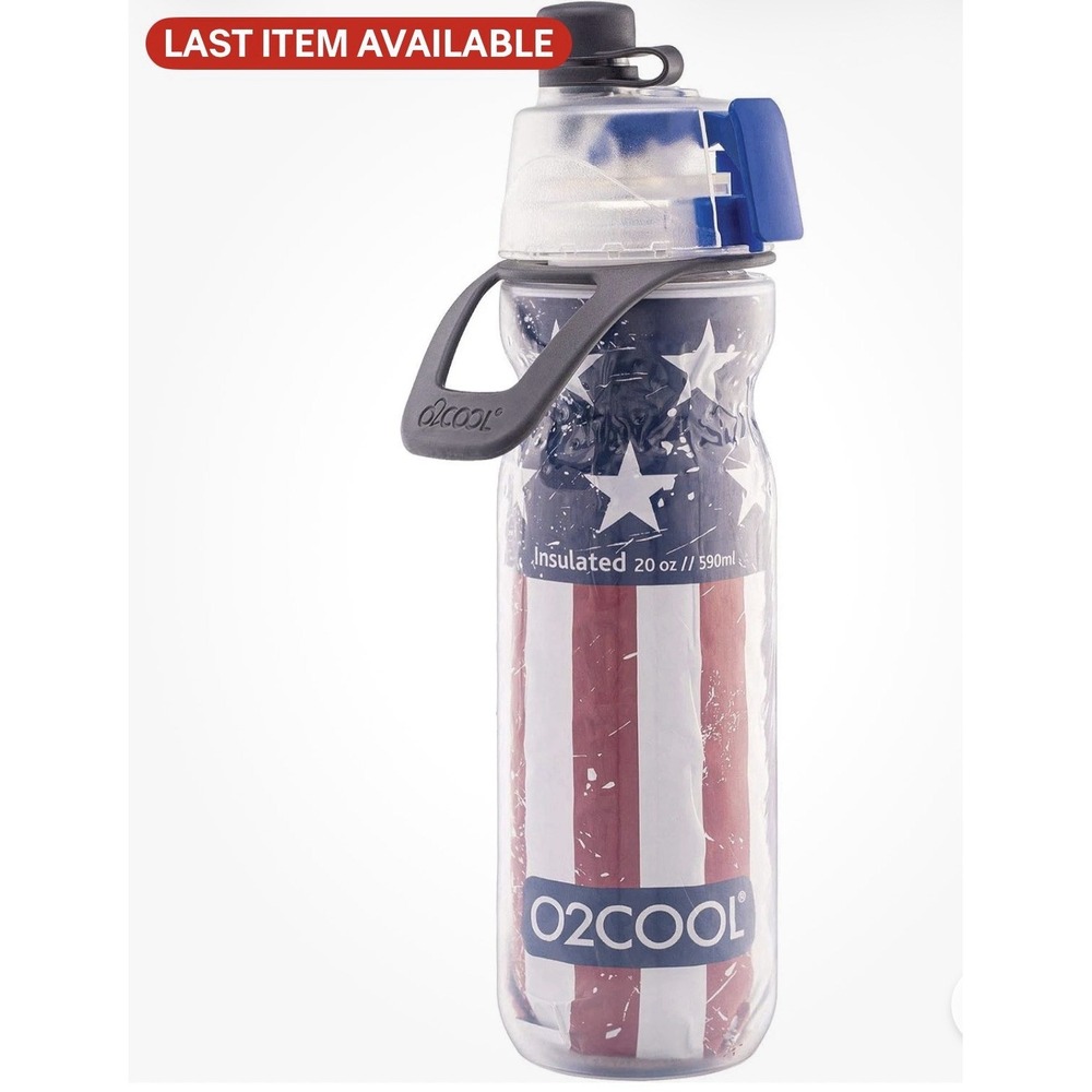 Professional 20 Oz Misting Water Bottle with No Leak Pull Top Spout - Patriot